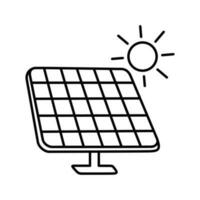 solar panel icon design. renewable energy sign and symbol. vector