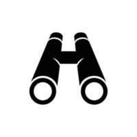 binocular silhouette design. zoom equipment sign and symbol. discovery icon. vector