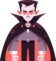 mão desenhado dia das Bruxas fofa vampiro dentro plano estilo png