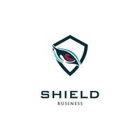 Eye Shield Icon Logo Design Template vector