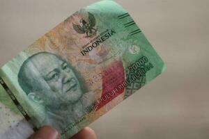 Indonesian rupiah money blur background photo