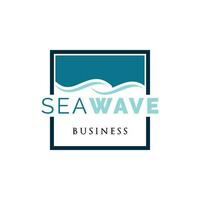 Sea Wave Icon Logo Design Template vector