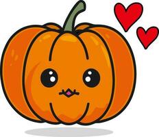 halloween cute pumpkin vector