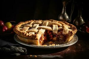 stock photo of pie food photography studio light AI Generated