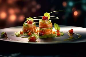 fine dining Profesional advertising Food Photography AI Generated photo