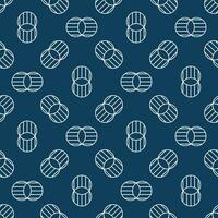 Intersecting Circles vector merge concept blue line seamless pattern