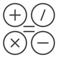 Basic Mathematical Symbols vector Math concept linear icon