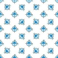 Math Circle vector concept blue simple seamless pattern