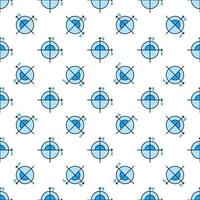 Math Circle vector concept blue simple seamless pattern
