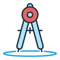 Math School Compass vector Mathematics Tool concept colored icon