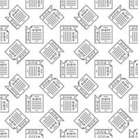 Math Sheet of Paper with Triangle vector outline minimal seamless pattern