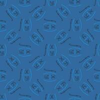 Mathematics Function vector blue modern seamless pattern