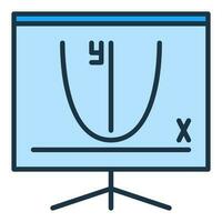 matemáticas grafico vector concepto azul icono o símbolo