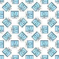 Mathematics Graph vector concept blue seamless pattern