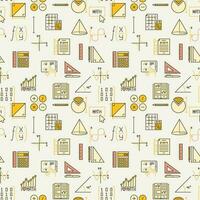 Mathematics modern seamless pattern. Math Education vector creative background