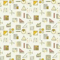 Mathematics modern seamless pattern. Math Education vector creative background