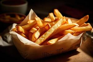 stock photo of fried fries Cinematic Editorial food photography
