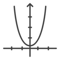 Mathematics Function Graph vector concept line icon or sign