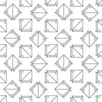 2D Square Geometric Shape vector Mathematics line seamless pattern