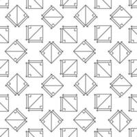 2D Square Geometric Shape vector Mathematics line seamless pattern