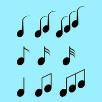 música símbolo, musical notas en vector ilustración diseño