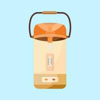 Electric water boiler pot in flat vector illustration design