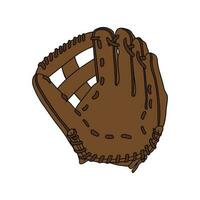 baseball glove vector illustration. vintage pitcher equipment.