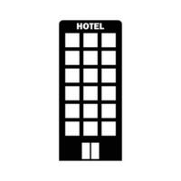 hotel icon design. apartment silhouette, sign and symbol. residential building for tourist. vector