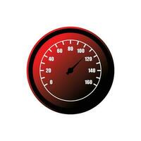 colorful speedometer icon. speed meter, heating and temperature scale vector illustration.