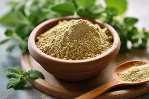 stock photo of oregano powder on the kitchen flat lay photography