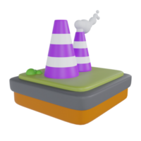 3d element eco energy icons render png