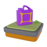 3d element eco energy icons render png