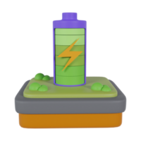 3d element eco energy icons render png