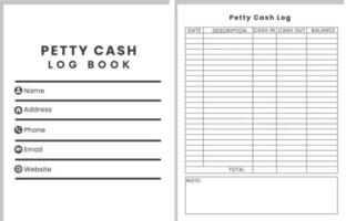 Petty Cash Log Book vector