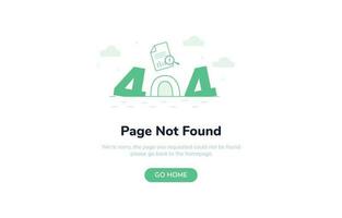 Error 404 concepts for landing page vector