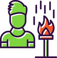 Fire eater man Vector Icon Design