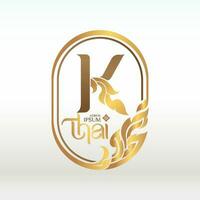 logotype design Thai art style vector