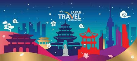 South Korea travel destination vector illustration