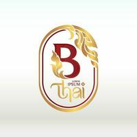 logotype design Thai art style vector