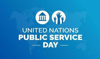 United Nations Public Service Day background or banner design template. vector