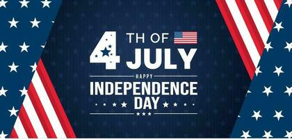 4to de julio unido estados independencia día celebracion promoción publicidad fondo, póster, tarjeta o bandera modelo con americano bandera y tipografía. independencia día Estados Unidos festivo decoración. vector
