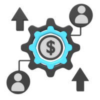 Menge Finanzierung von 3d Symbol png