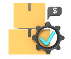 inventory management of 3d icon png