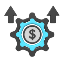 Increase profits of 3d icon png