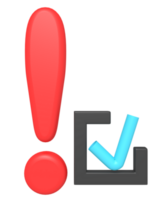 Checklist reminder of 3d icon png
