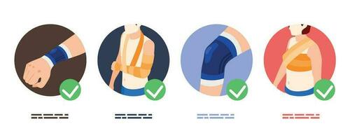 Bandage Application Set vector