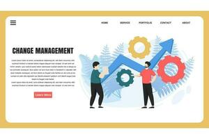 flat design concept Change Management for website and landing page template. perfect for web page design, banner, mobile app, Vector illustration