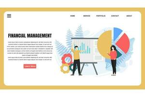 flat design concept Human Financial Management for website and landing page template. perfect for web page design, banner, mobile app, Vector illustration