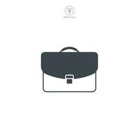 Briefcase icon. A professional and sleek vector illustration of a briefcase, representing business, professionalism, and organization.