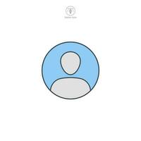 Person or User icon. A minimalistic and user-friendly vector illustration of a person or user, representing individuals, profiles, and personal information.